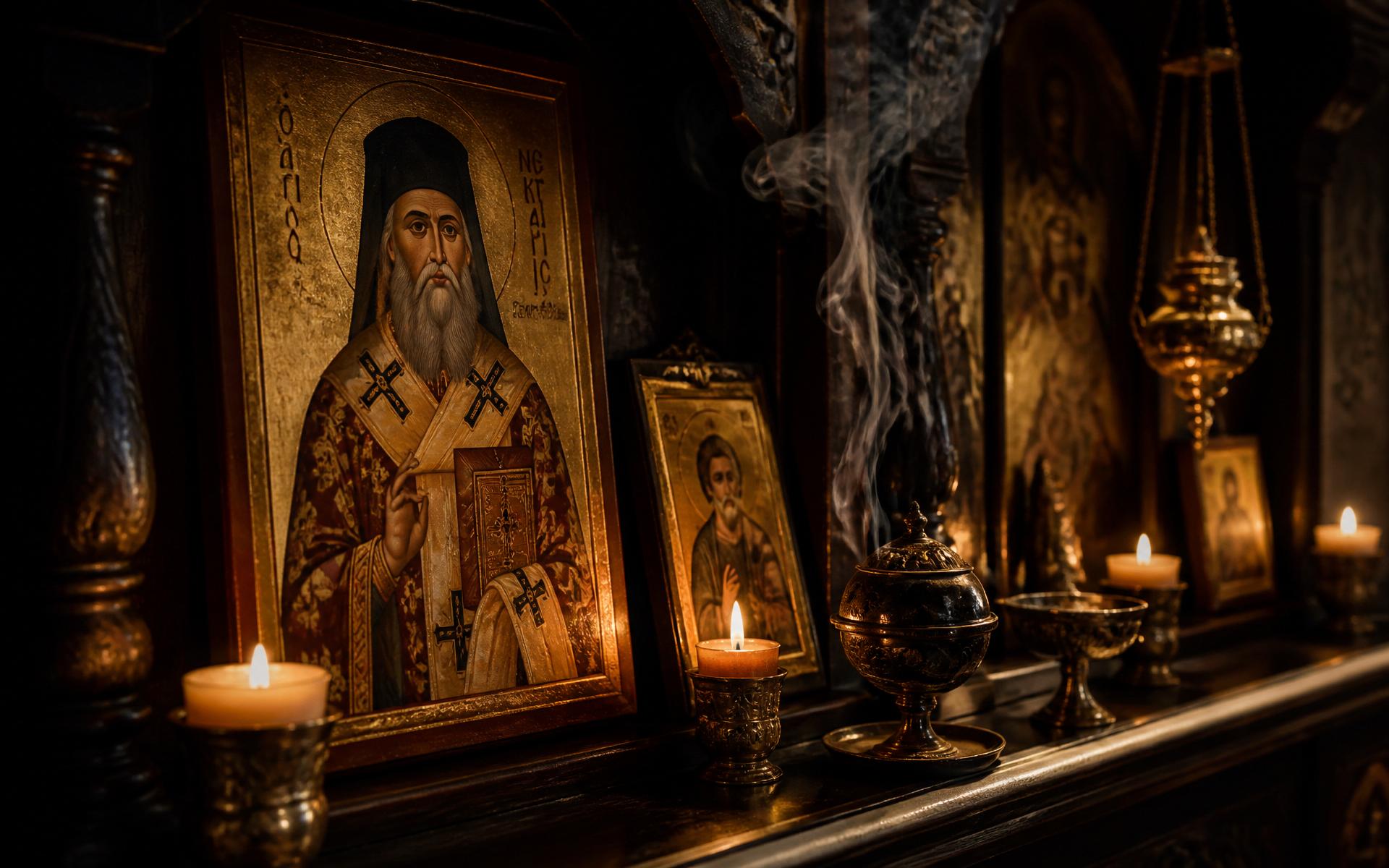 Icoane și candele ortodoxe